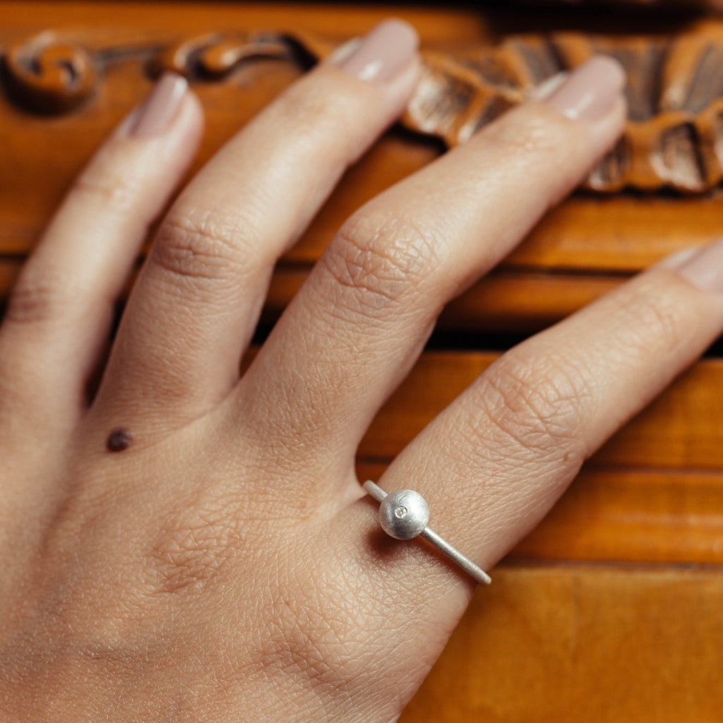 Anel Brinque mini com diamante