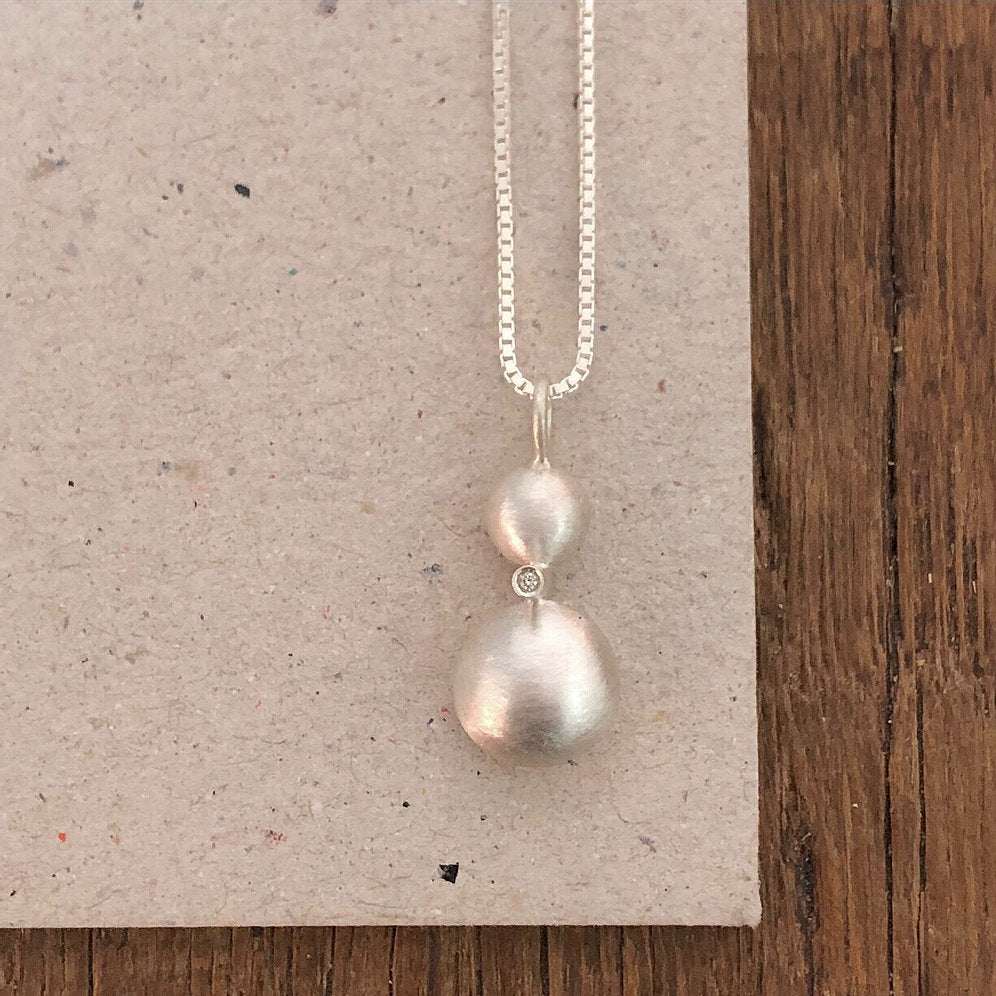 Colar Brinque duplo com diamante