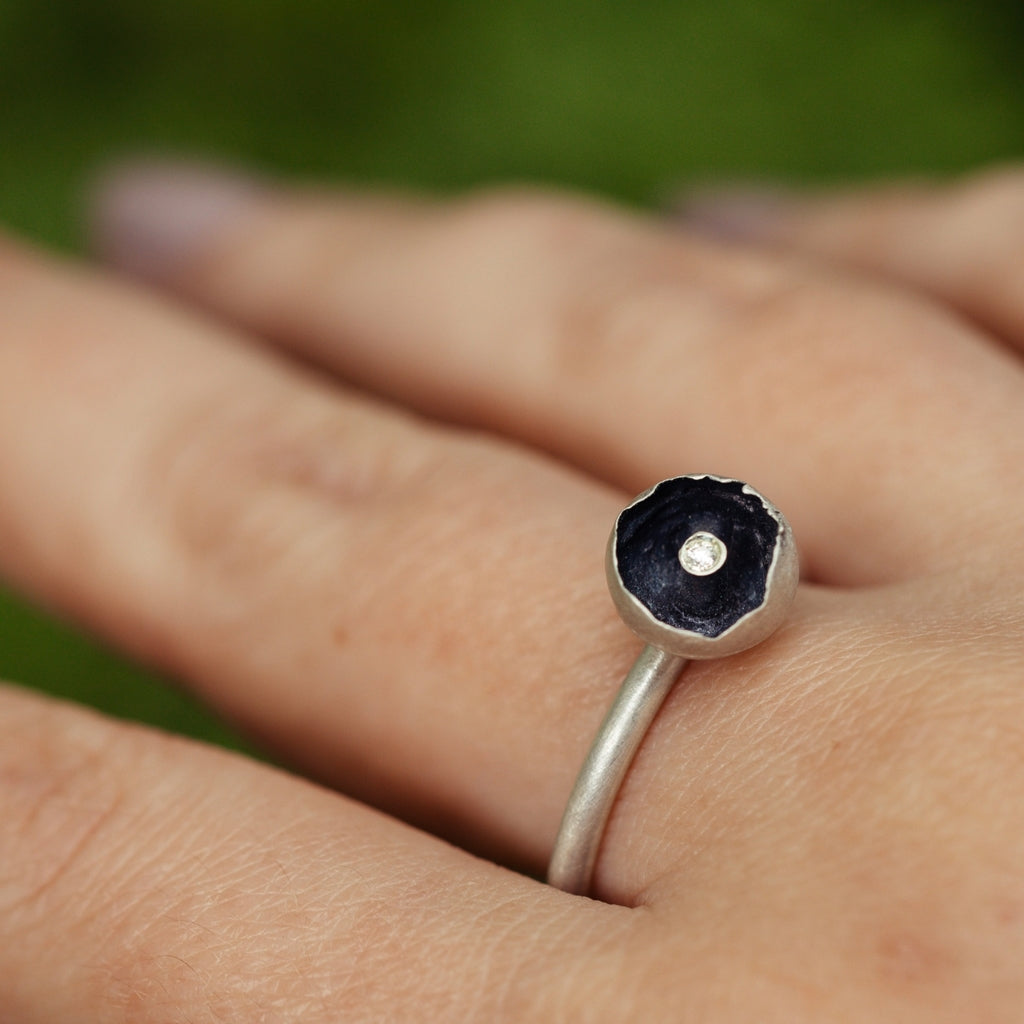 Anel Luna com diamante